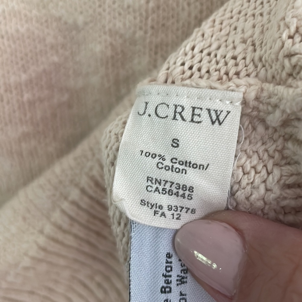 J Crew Summer Weight Textured Cotton Sweater - Picture 5 of 10